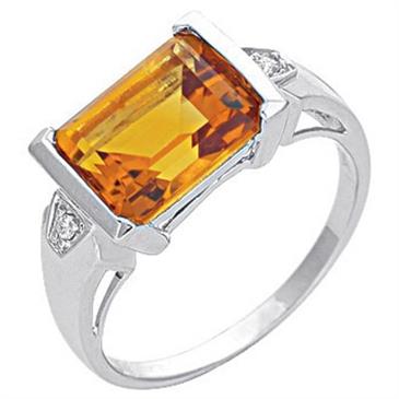 Prima Diamond And Madera Citrine Ring Prima Diamond And Madera Citrine Ring