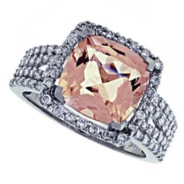 Prima Diamond And Morganite Ring Prima Diamond And Morganite Ring