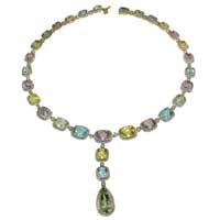Prima Diamond And Multi Color Necklace Prima Diamond And Multi Color Necklace