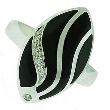 Prima Diamond And Onyx Ring Prima Diamond And Onyx Ring