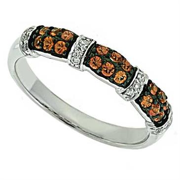 Prima Diamond And Orange Sapphire Ring Prima Diamond And Orange Sapphire Ring
