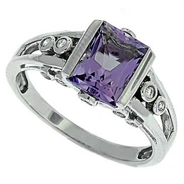 Prima Diamond And Pink Amethyst Ring Prima Diamond And Pink Amethyst Ring