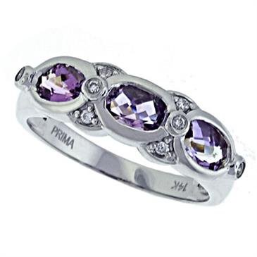 Prima Diamond And Pink Amethyst Ring Prima Diamond And Pink Amethyst Ring