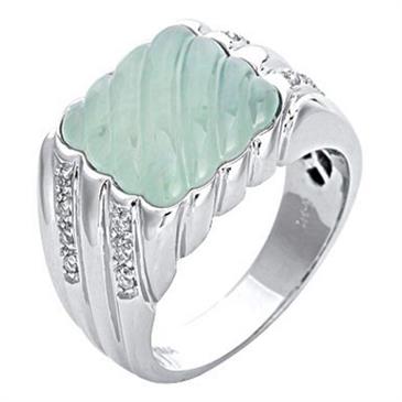 Prima Diamond And Prehnite Ring Prima Diamond And Prehnite Ring