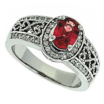 Prima Diamond And Red Sapphire Ring Prima Diamond And Red Sapphire Ring