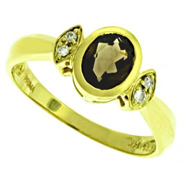 Prima Diamond And Smokey Quartz Ring Prima Diamond And Smokey Quartz Ring