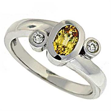 Prima Diamond And Yellow Sapphire Ring Prima Diamond And Yellow Sapphire Ring