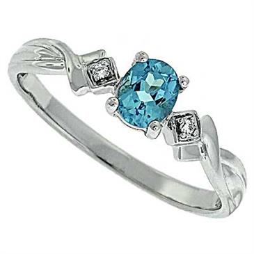 Prima Diamond Blue Topaz Ring Prima Diamond Blue Topaz Ring