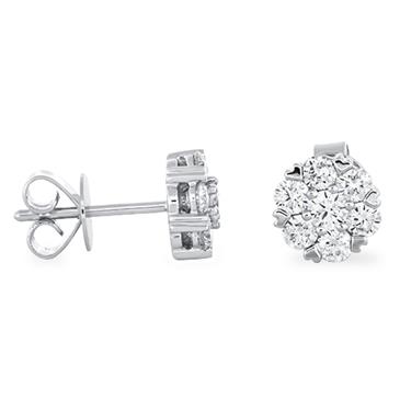 Prima Diamond Cluster Earrings Prima Diamond Cluster Earrings