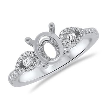 Prima Diamond Engagement Ring (7x5mm Oval Center) Prima Diamond Engagement Ring (7x5mm Oval Center)