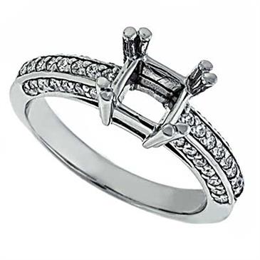 Prima Diamond Engagement Ring (6x6mm P/C Center) Prima Diamond Engagement Ring (6x6mm P/C Center)