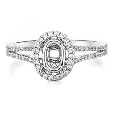 Prima Diamond Engagement Ring (7x5mm Center) Prima Diamond Engagement Ring (7x5mm Center)