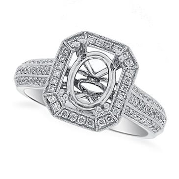 Prima Diamond Engagement Ring (7x9mm Oval Center) Prima Diamond Engagement Ring (7x9mm Oval Center)