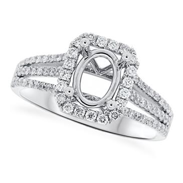 Prima Diamond Engagement Ring (8x6mm Oval Center) Prima Diamond Engagement Ring (8x6mm Oval Center)