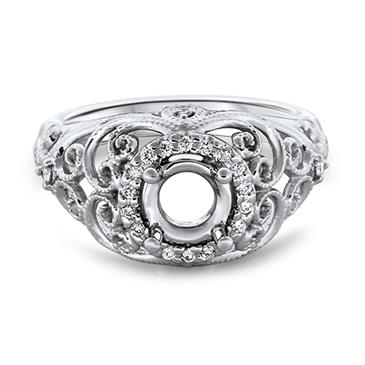 Prima Diamond Engagement Ring Antique Style Prima Diamond Engagement Ring Antique Style