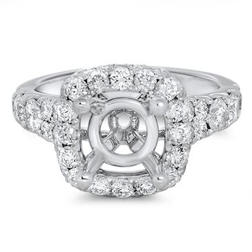 Prima Diamond Halo Eng Ring