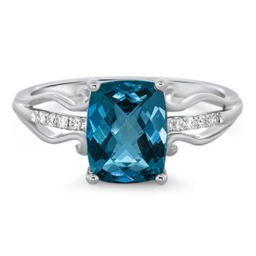 Prima Diamond & London Blue Ring Prima Diamond & London Blue Ring