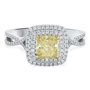 Prima Diamond Princess Cut Double Halo Engagement Ring Prima Diamond Princess Cut Double Halo Engagement Ring
