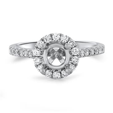 Prima Diamond Round Halo Eng Ring Prima Diamond Round Halo Eng Ring