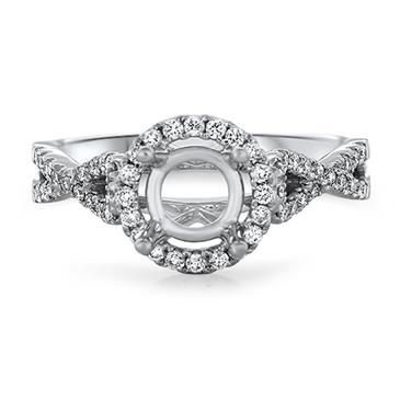 Prima Diamond Round Halo Infinity Shank Eng Ring Prima Diamond Round Halo Infinity Shank Eng Ring
