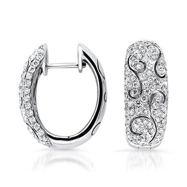 Prima Diamond Swirl Earrings Prima Diamond Swirl Earrings