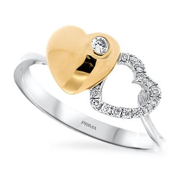 Prima Double Heart Diamond Ring Prima Double Heart Diamond Ring