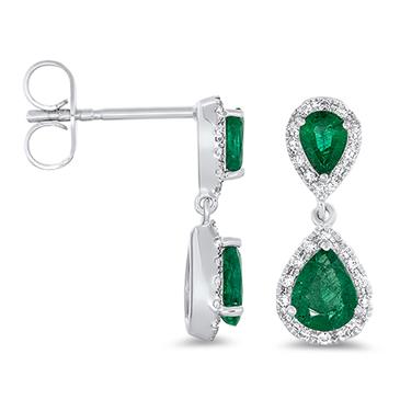 Prima Emerald & Diamond Earrings Prima Emerald & Diamond Earrings