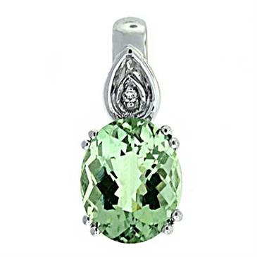 Prima Green Amethsyt & Diamond Pendant Prima Green Amethsyt & Diamond Pendant