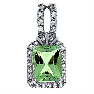 Prima Green Amethyst & White Topaz Pendant Prima Green Amethyst & White Topaz Pendant