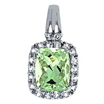 Prima Green Amethyst & White Topaz Pendant Prima Green Amethyst & White Topaz Pendant