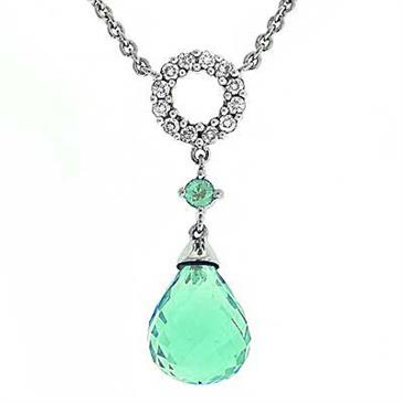 Prima Green Amethyst & Diamond Necklace Prima Green Amethyst & Diamond Necklace