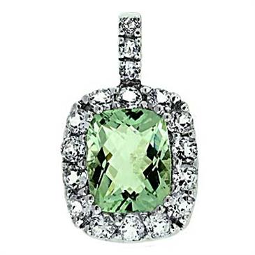 Prima Green Amethyst & White Topaz Pendant Prima Green Amethyst & White Topaz Pendant
