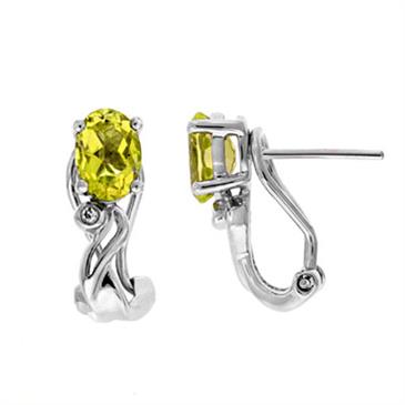 Prima Lemon Quartz & Diamond Earrings Prima Lemon Quartz & Diamond Earrings