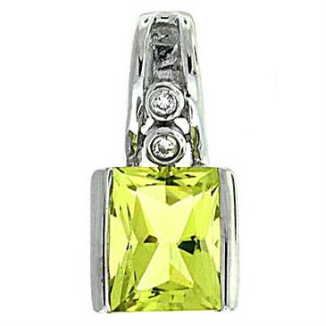 Prima Lemon Quartz & Diamond Pendant Prima Lemon Quartz & Diamond Pendant