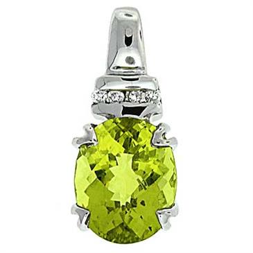 Prima Lemon Quartz & Diamond Pendant Prima Lemon Quartz & Diamond Pendant