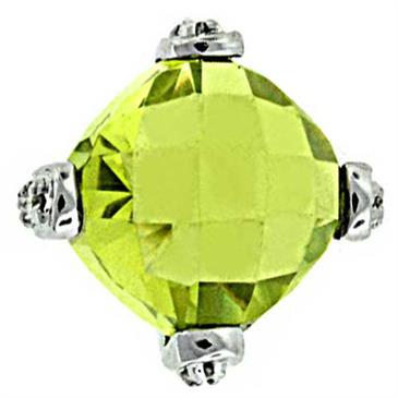 Prima Lemon Quartz & Diamond Pendant Prima Lemon Quartz & Diamond Pendant