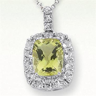 Prima Lemon Quartz & White Topaz Pendant Prima Lemon Quartz & White Topaz Pendant