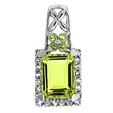 Prima Lemon Quartz & White Topaz Pendant Prima Lemon Quartz & White Topaz Pendant