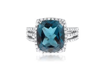 Prima London Blue Topaz & Diamond Ring Prima London Blue Topaz & Diamond Ring