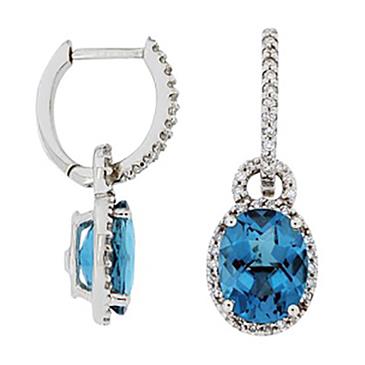 Prima London Blue Topaz & Diamond Earrings Prima London Blue Topaz & Diamond Earrings