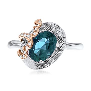 Prima London Blue Topaz & Diamond Ring Prima London Blue Topaz & Diamond Ring