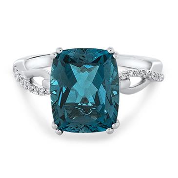 Prima London Blue Topaz & Diamond Ring Prima London Blue Topaz & Diamond Ring