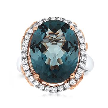 Prima London Blue Topaz & Diamond Ring Prima London Blue Topaz & Diamond Ring