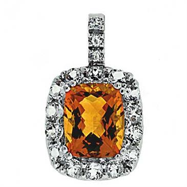 Prima Madera Citrine & White Topaz Pendant Prima Madera Citrine & White Topaz Pendant