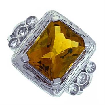 Prima Madera Citrine And Diamond Ring Prima Madera Citrine And Diamond Ring