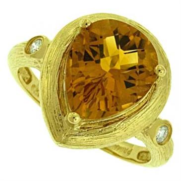 Prima Madera Citrine And Diamond Ring Prima Madera Citrine And Diamond Ring