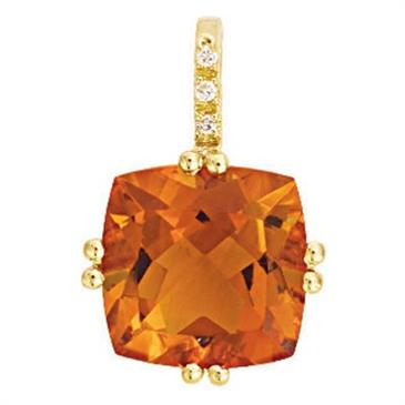 Prima Madera Citrine & Diamond Pendant Prima Madera Citrine & Diamond Pendant