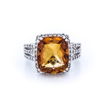 Prima Madera Citrine & Diamond Ring Prima Madera Citrine & Diamond Ring