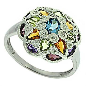 Prima Multi Color And Diamond Ring Prima Multi Color And Diamond Ring