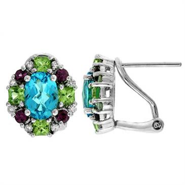 Prima Multi Color & Diamond Earrings Prima Multi Color & Diamond Earrings